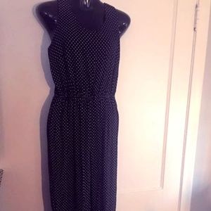 Adorable Vintage Polka Dot Jumpsuit Black & White